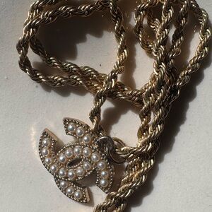 CHANEL necklace (20” 18K GF chain)